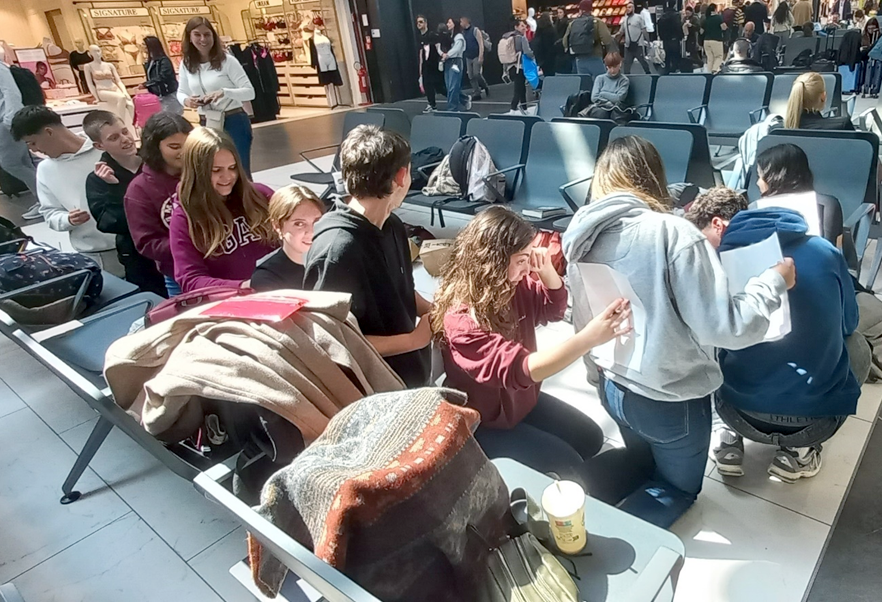 No aeroporto